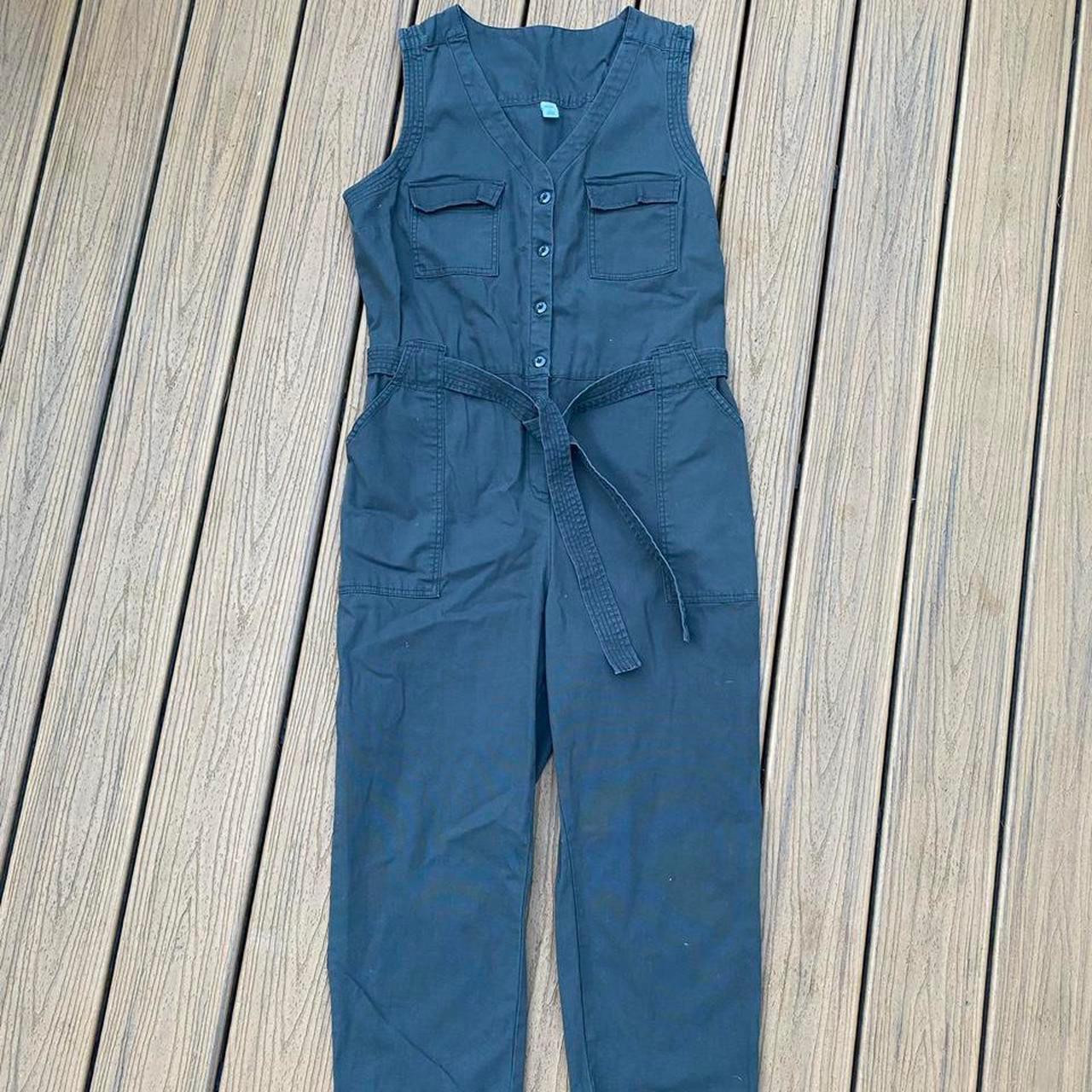 Old Navy utility jumpsuit. One piece charcoal gray... Depop