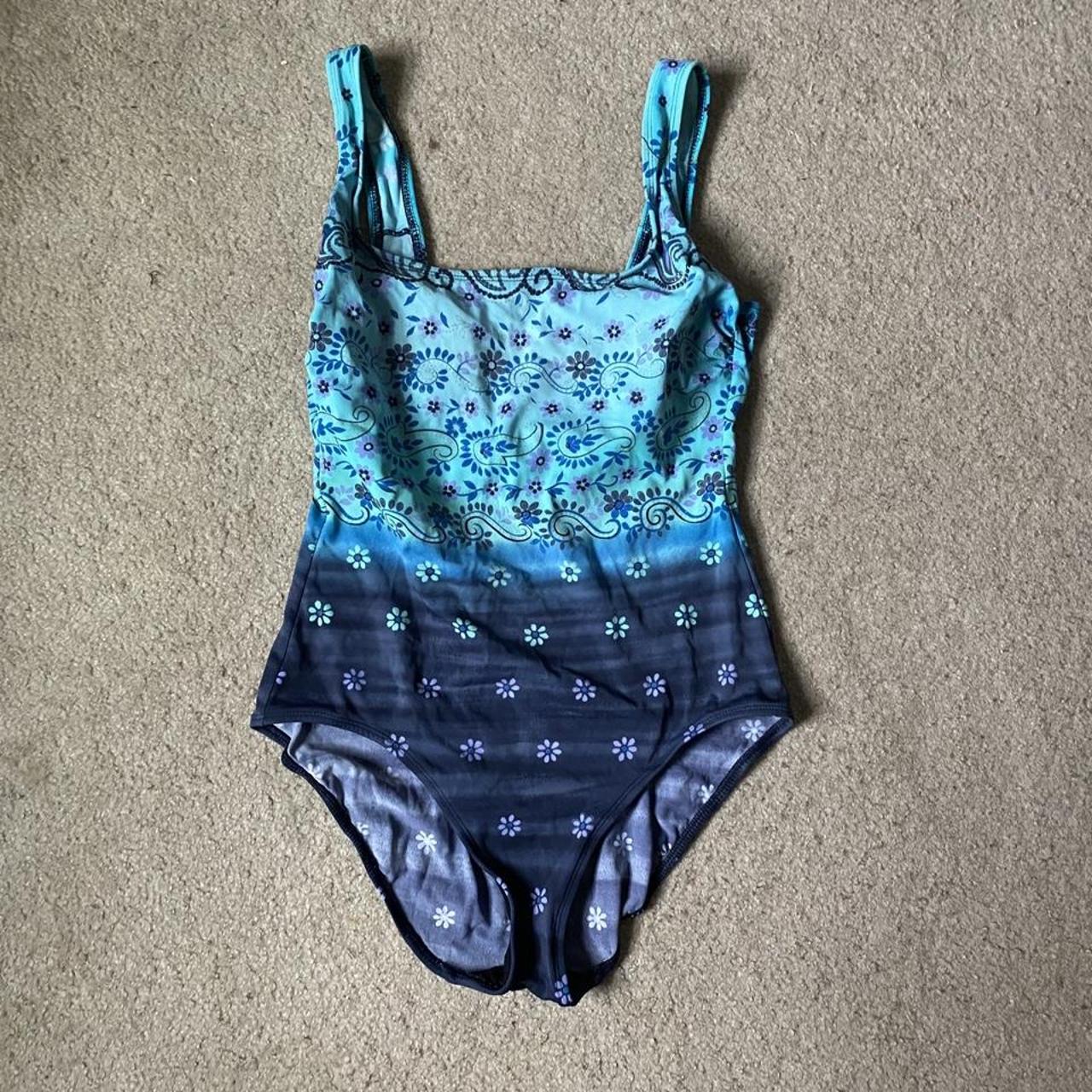 Longitude cottagecore patterned one piece swim suit.... - Depop