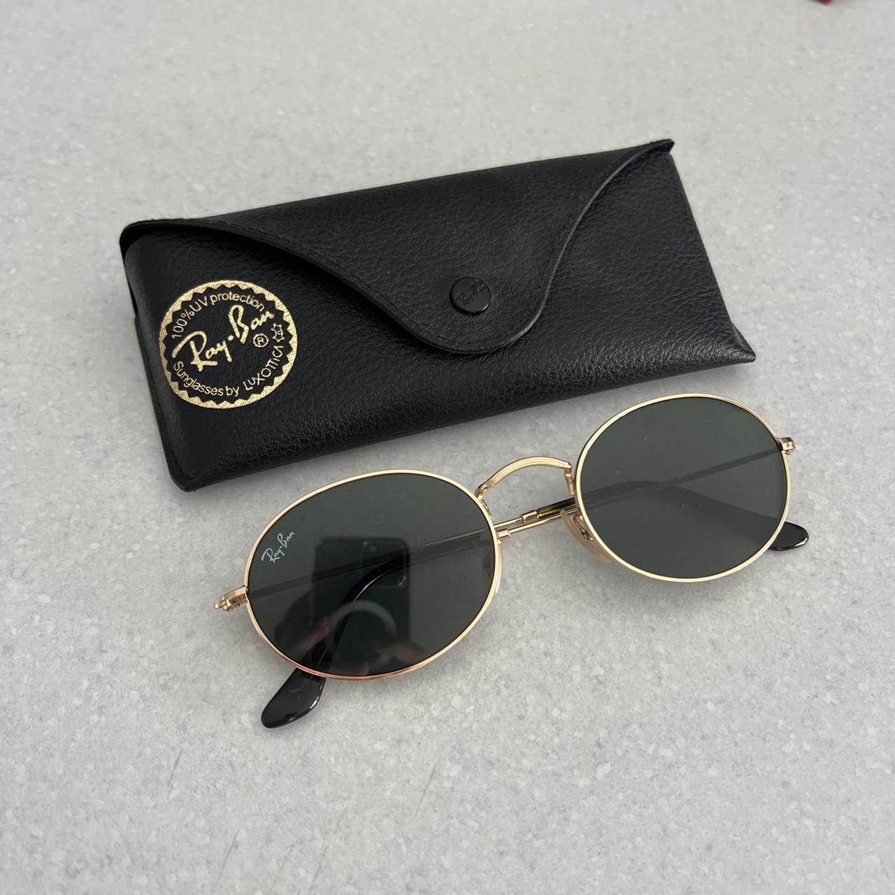 Ray ban oval sunglasses hardly worn no damage depop