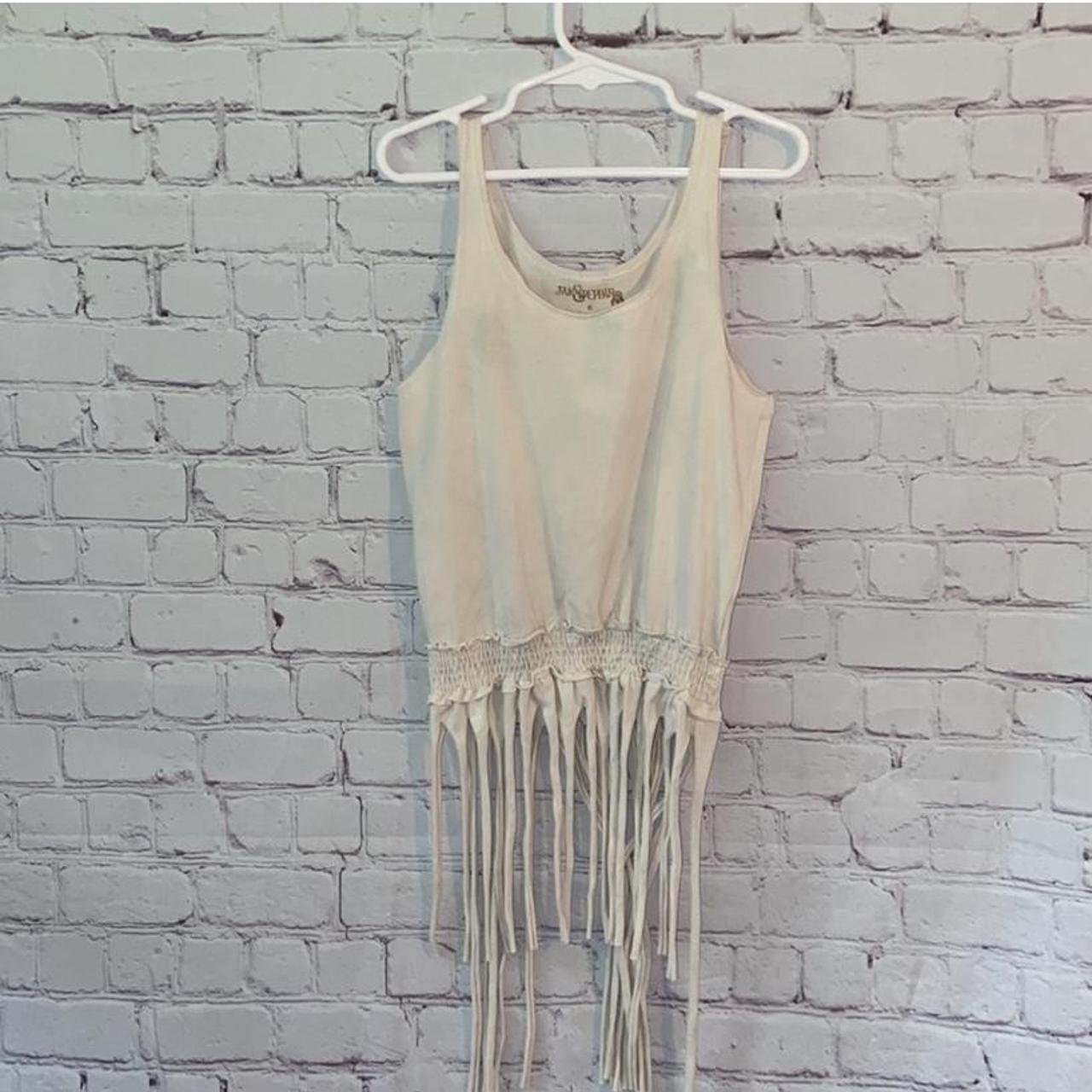 Jak & Peppar hippie fringe top size 6. Excellent... - Depop