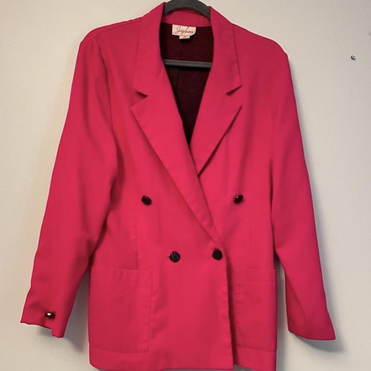 Jaclyn Smith Womens Pink And Navy Jacket Depop