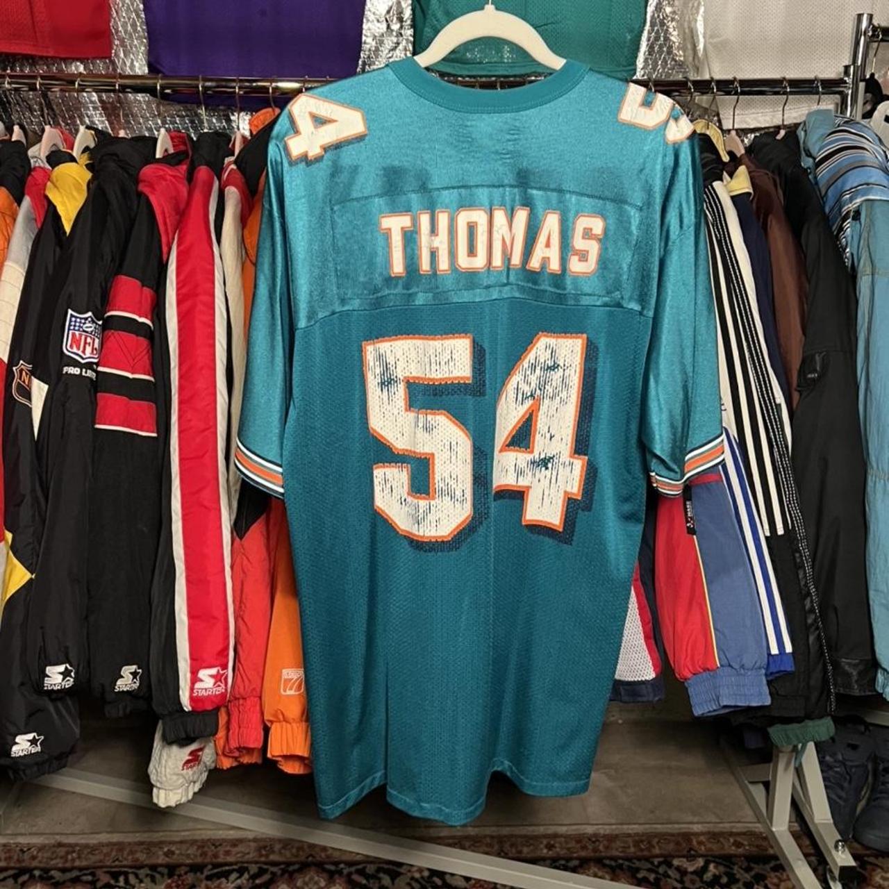 Vintage Zach Thomas #54 Miami Dolphins Puma NFL - Depop