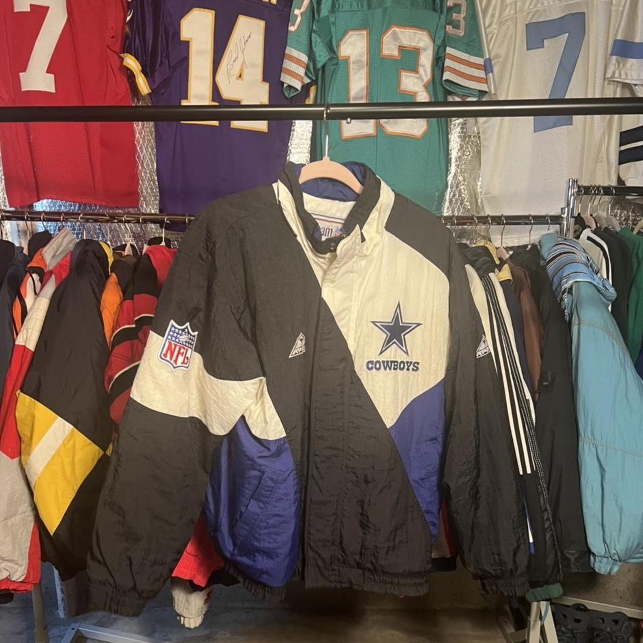 Vintage Dallas Cowboys Apex One Jacket With Hood - Depop