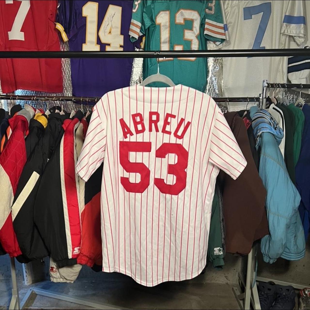 90's Bobby Abreu Philadelphia Phillies Majestic MLB Jersey – Rare VNTG