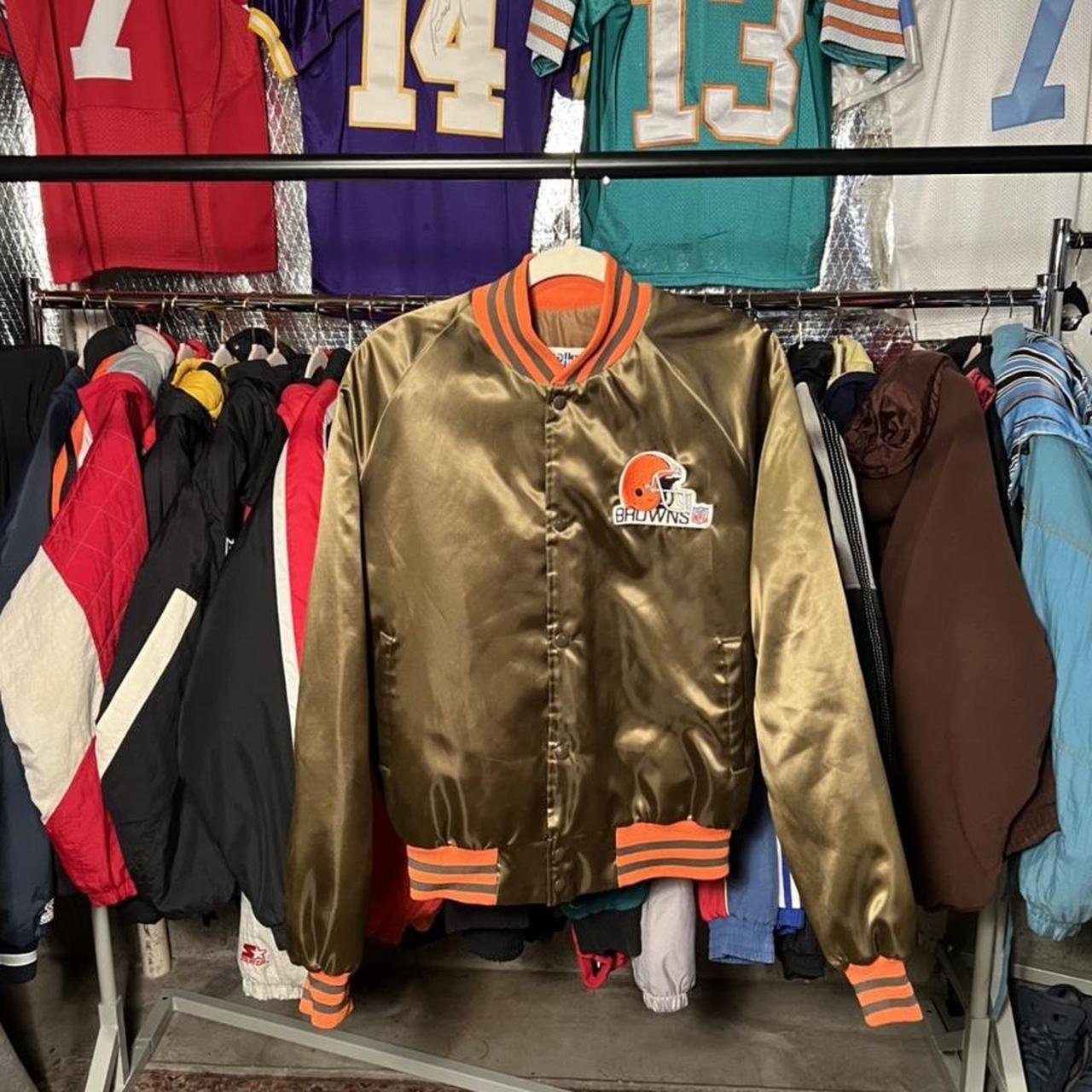 cleveland browns satin jacket