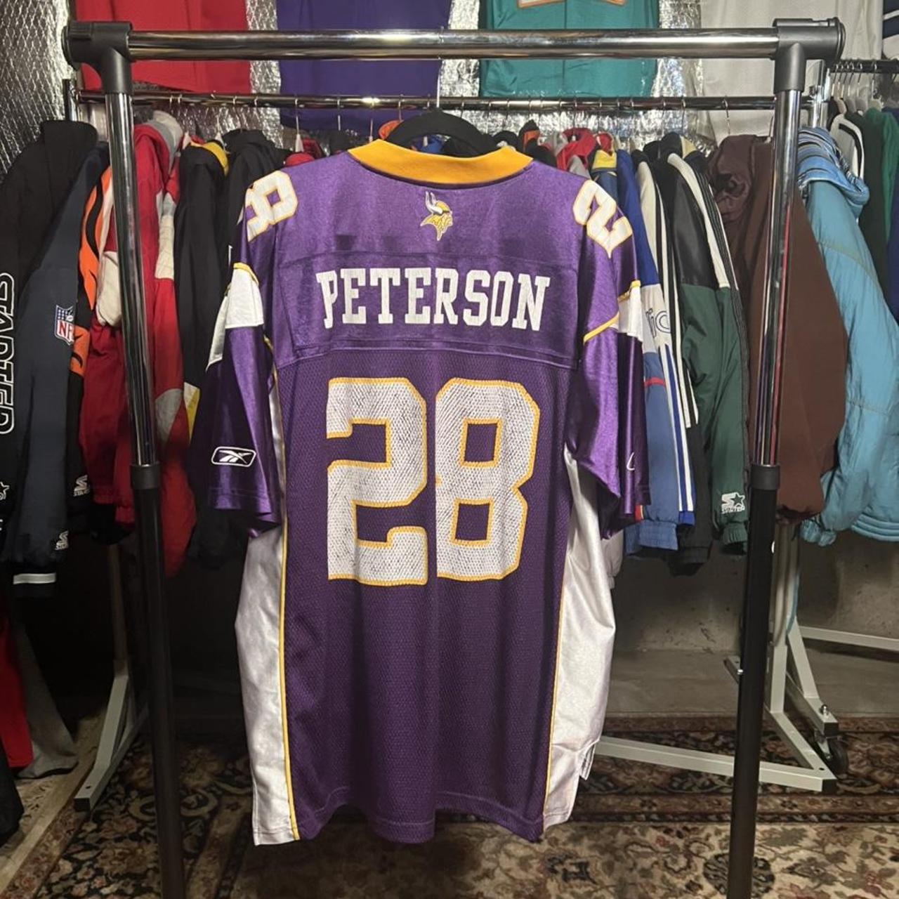 minnesota vikings adrian peterson jersey size medium - Depop