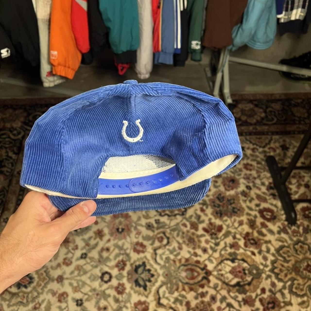 Vintage Indianapolis Colts Blue Corduroy Snapback Hat NFL