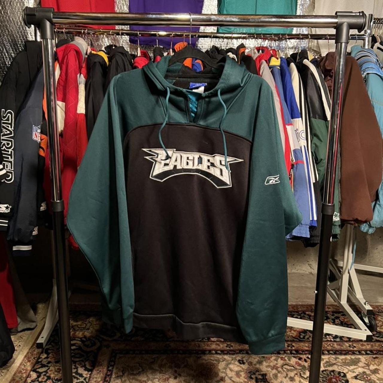 \ud83d\udd25 Vintage Reebok Philadelphia Eagles NFL Hoodie... - Depop