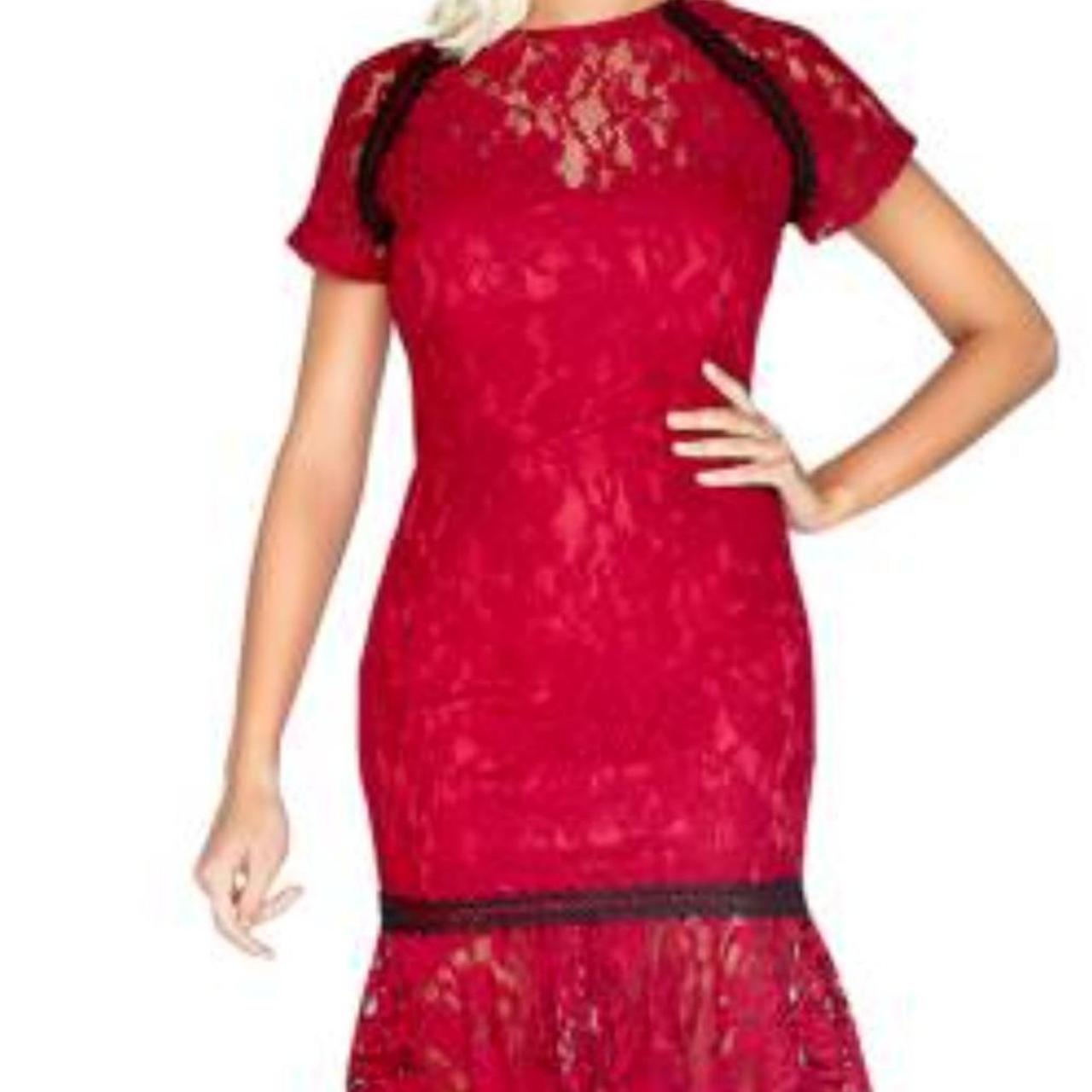 red lace dress size 12