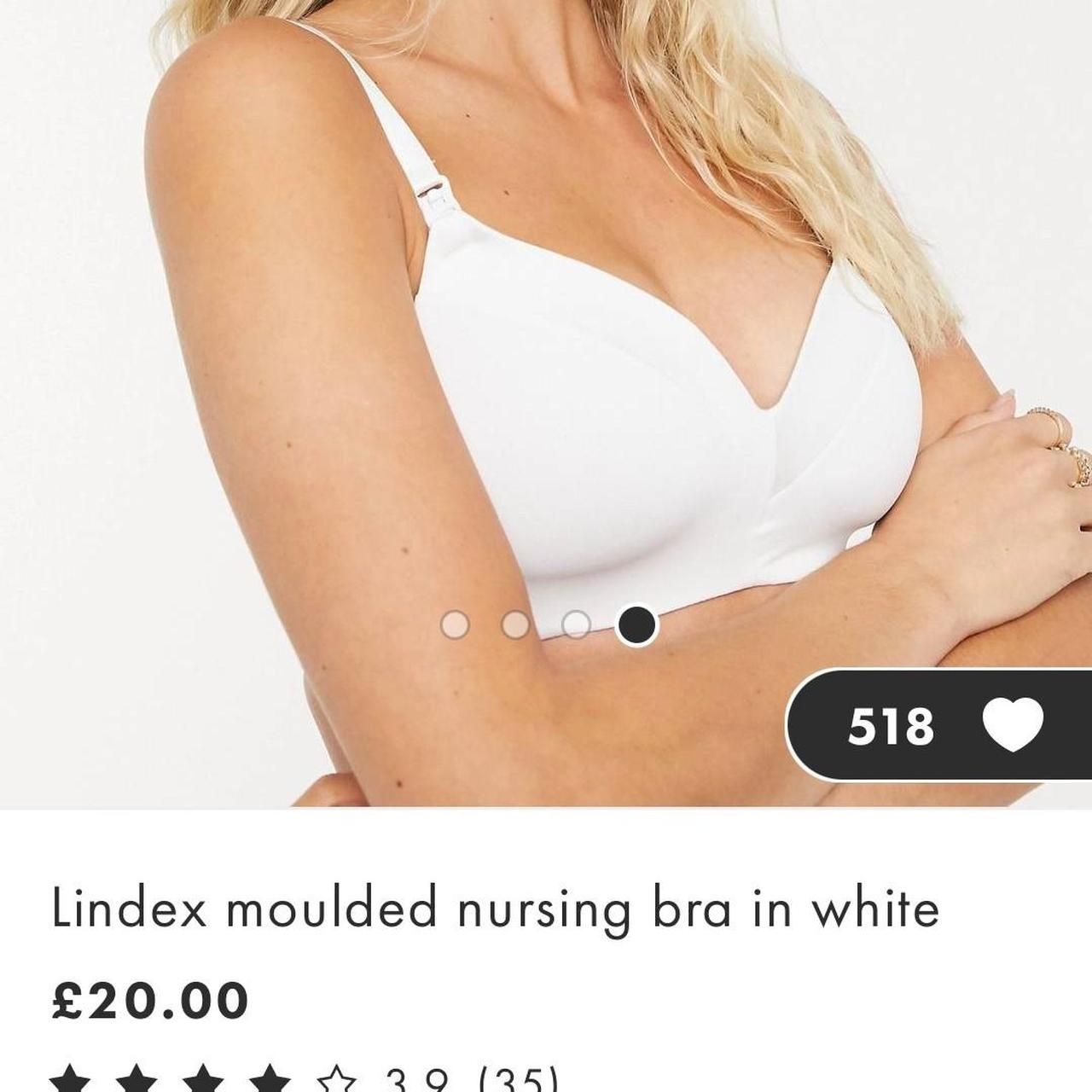 Lindex moulded nursing bra in white