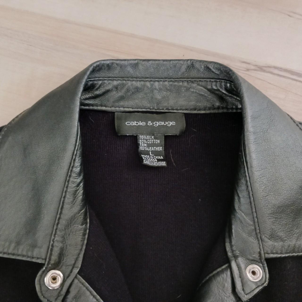 Cable & Gauge Women's Black and Silver Jacket Depop