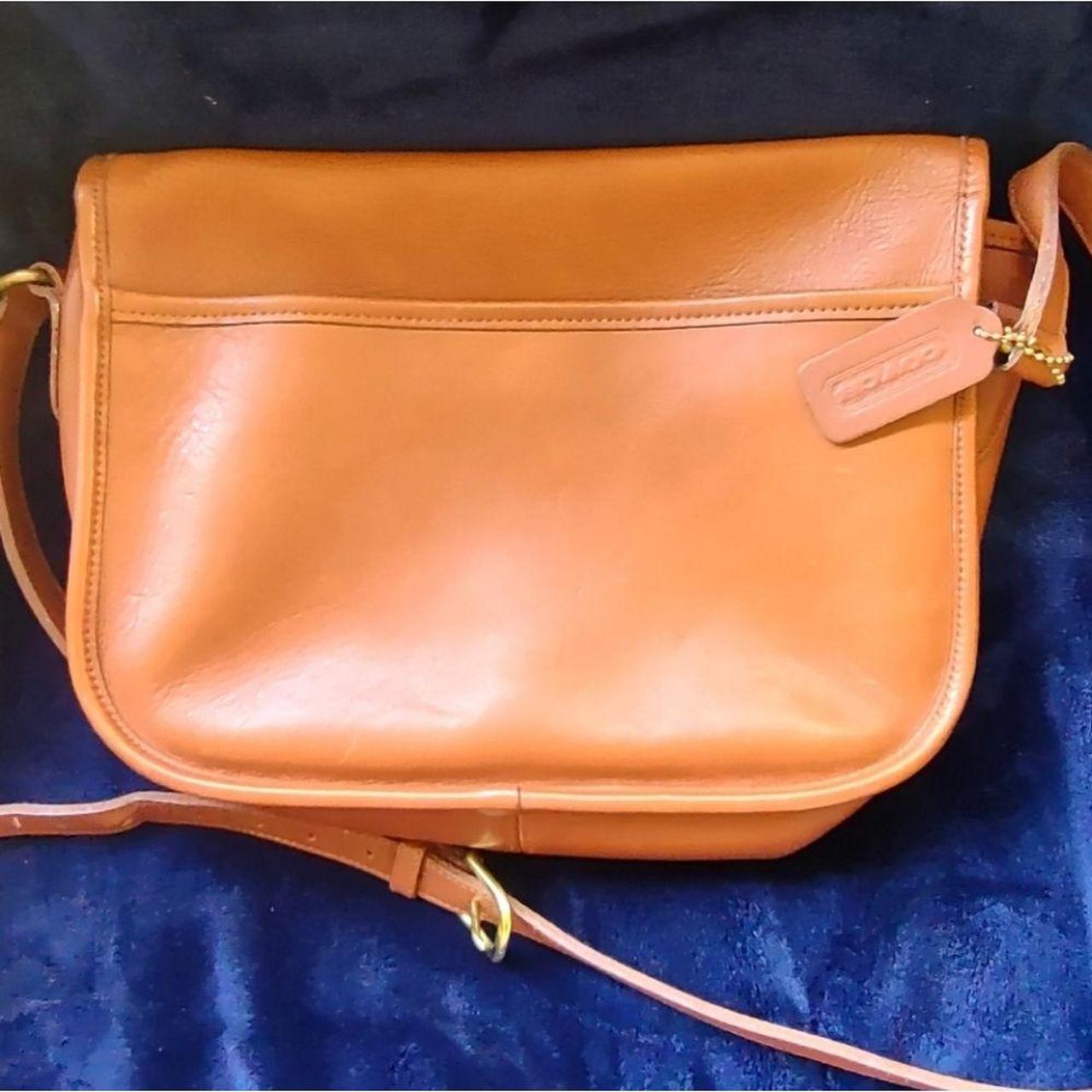 Coach Vintage British Tan Leather City Bag 9790 -... - Depop