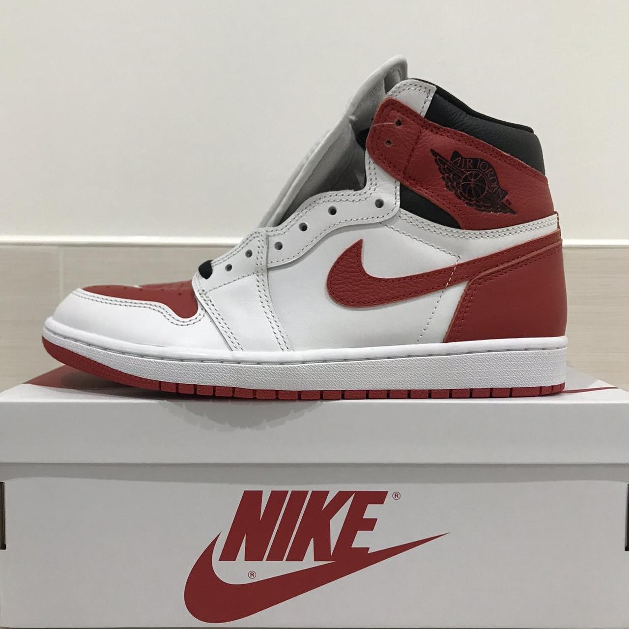 Nike Air Jordan 1 High Heritage - White / Red /... - Depop