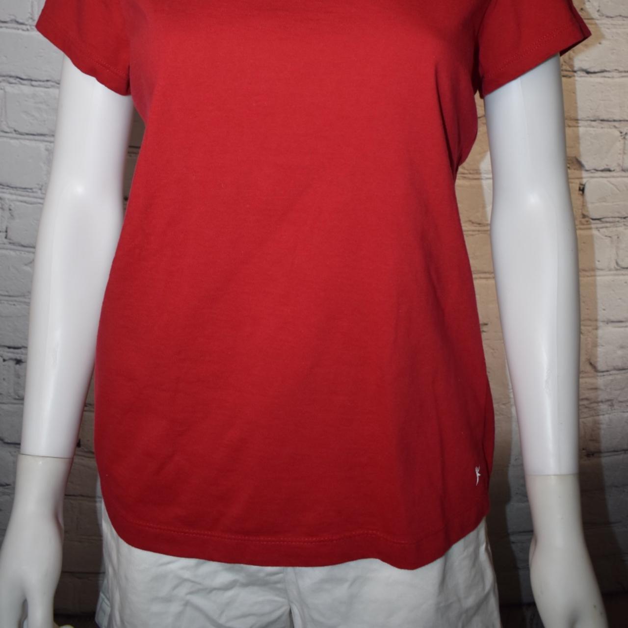 Red, crew neck shirt. Depop