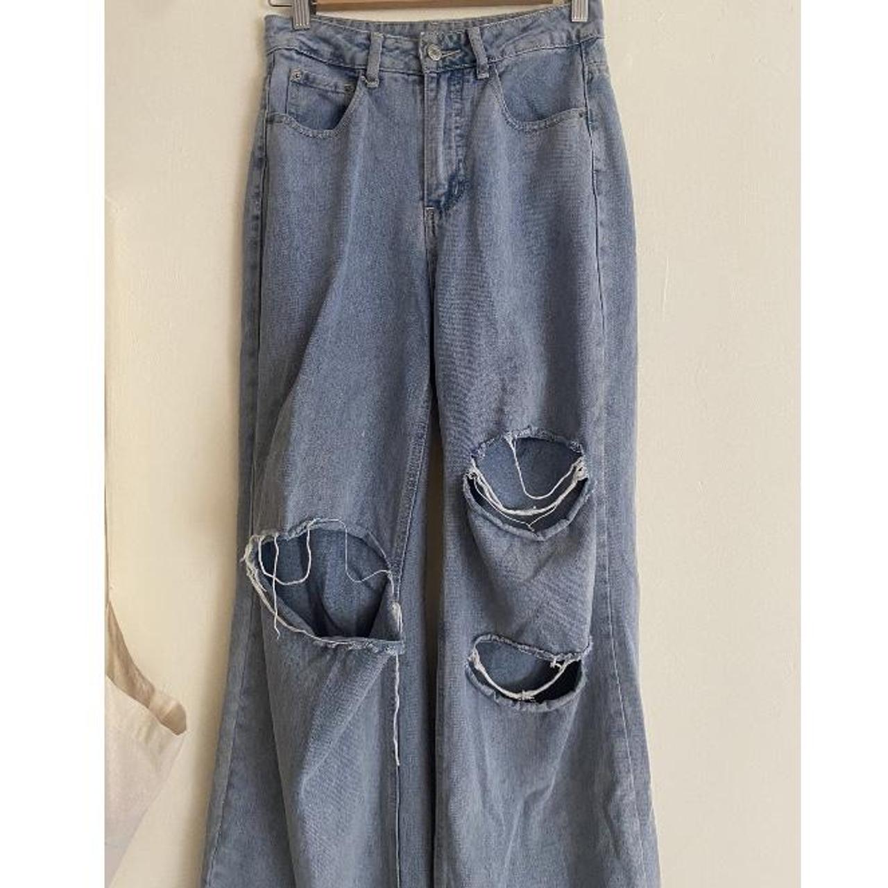 A Brand New High Waisted Blue Jeans Fits Great On Depop 