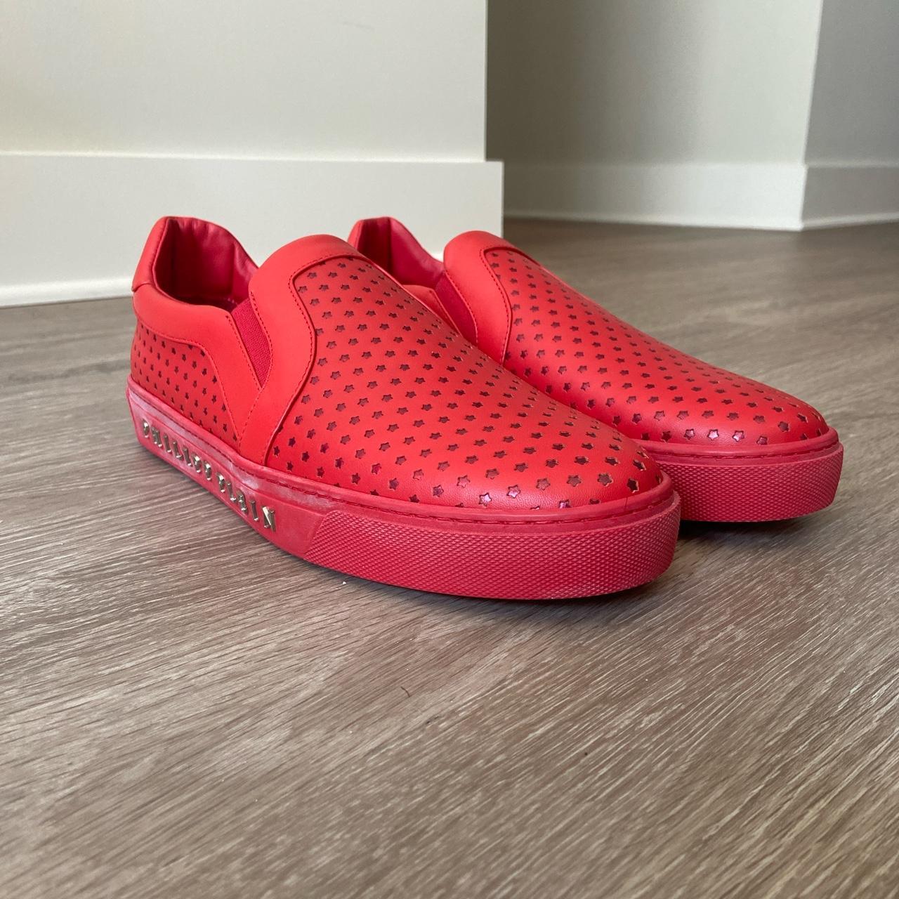 Philipp Plein Men's Red Loafers
