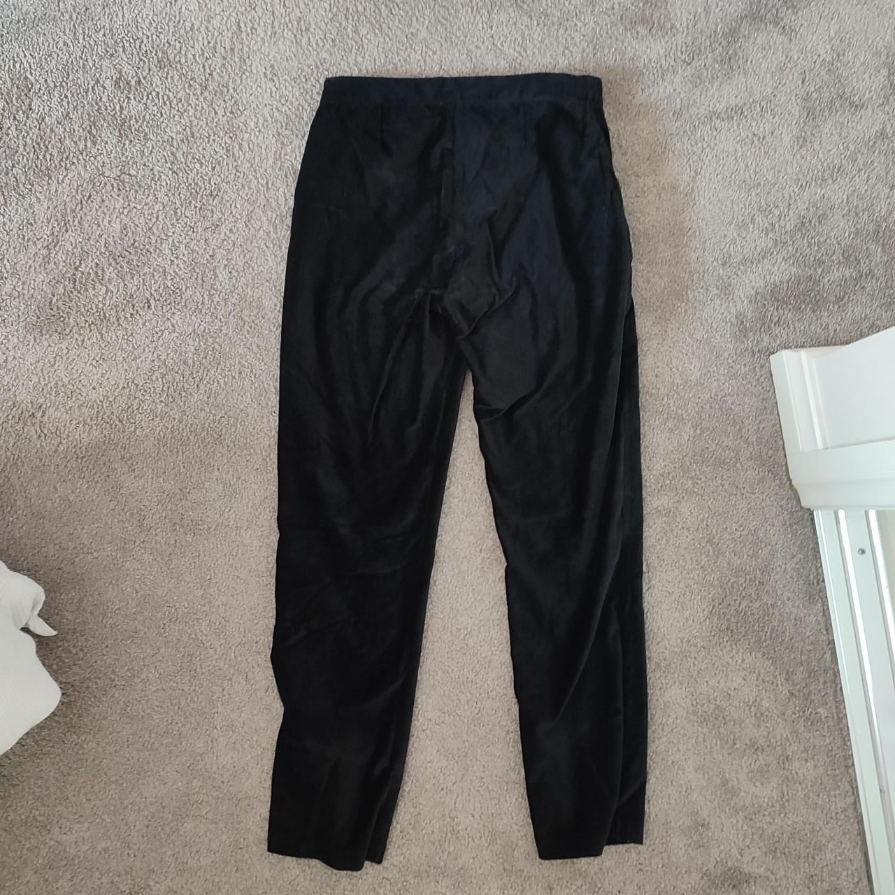 black velvet Princess Highway pants, slightly high... - Depop