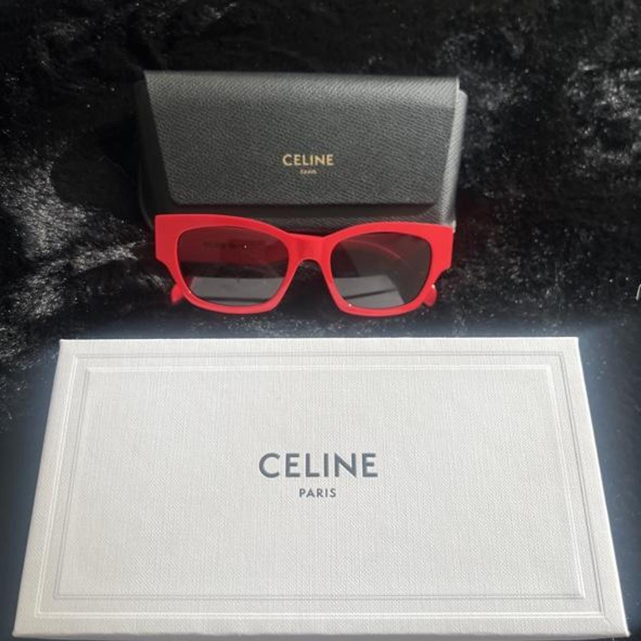Brand New Celine Sunglasses Red Sunglasses celine... Depop