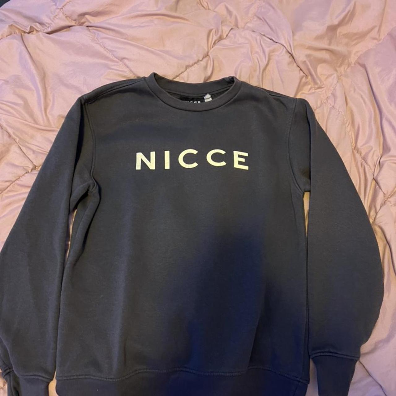 NICCE Men's Grey and White Sweatshirt