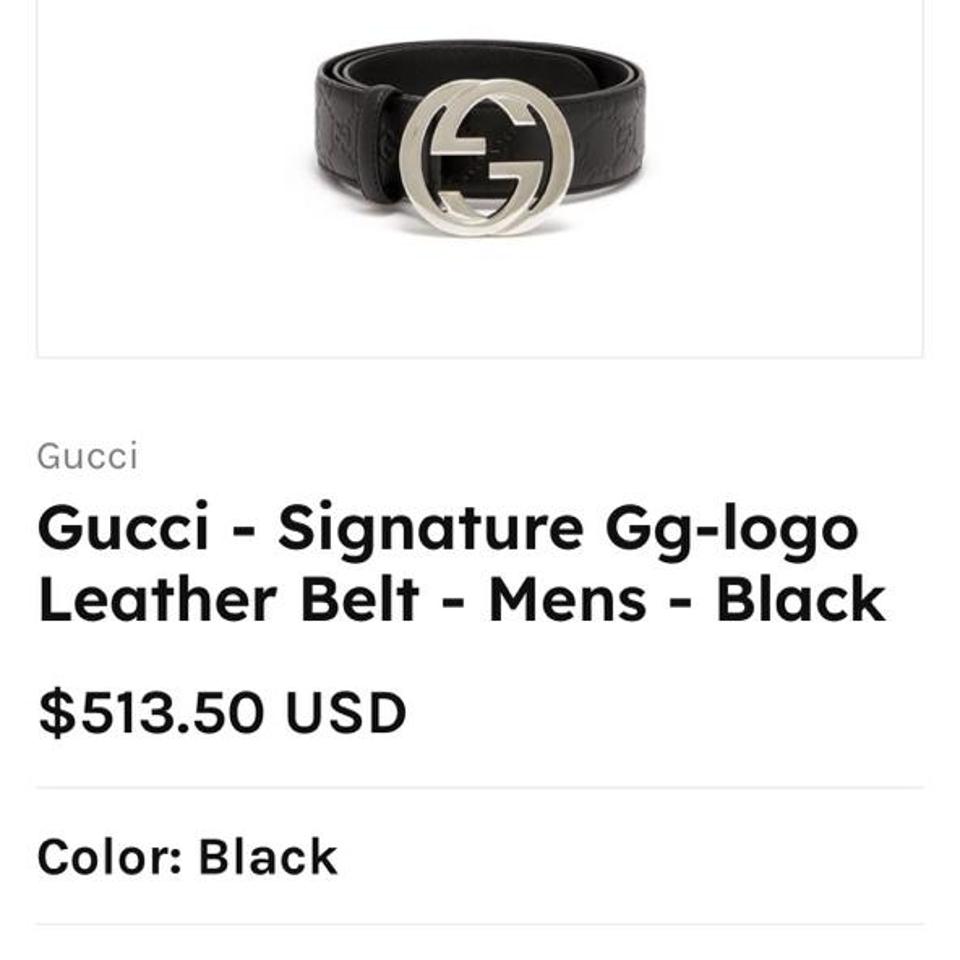 Signature GG-logo leather belt | Gucci