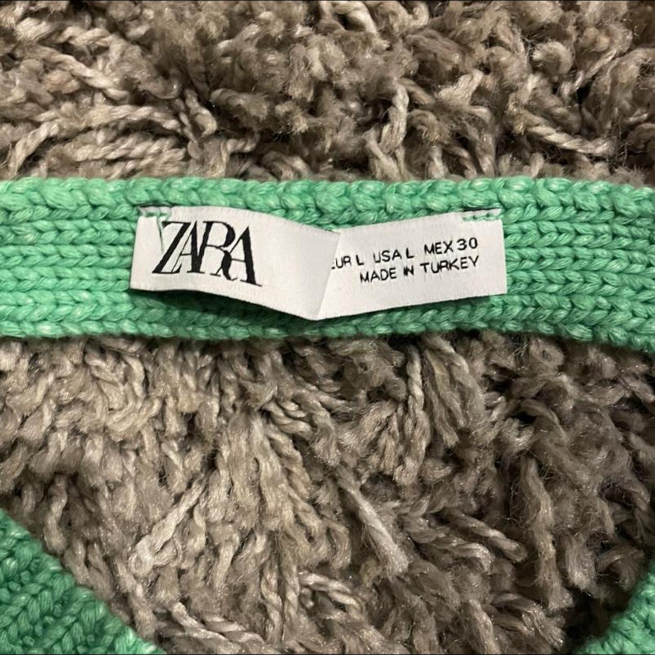 Zara knit open back halter top Size large but fits... Depop