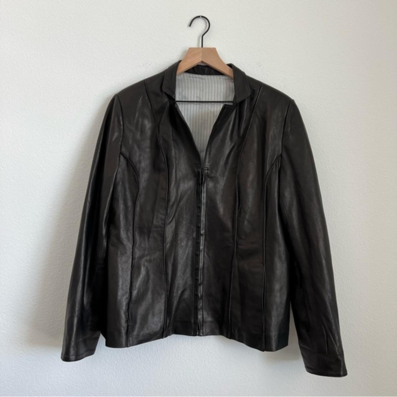 Sz48 Uru Recoleta Black Leather Jacket Rich soft... - Depop