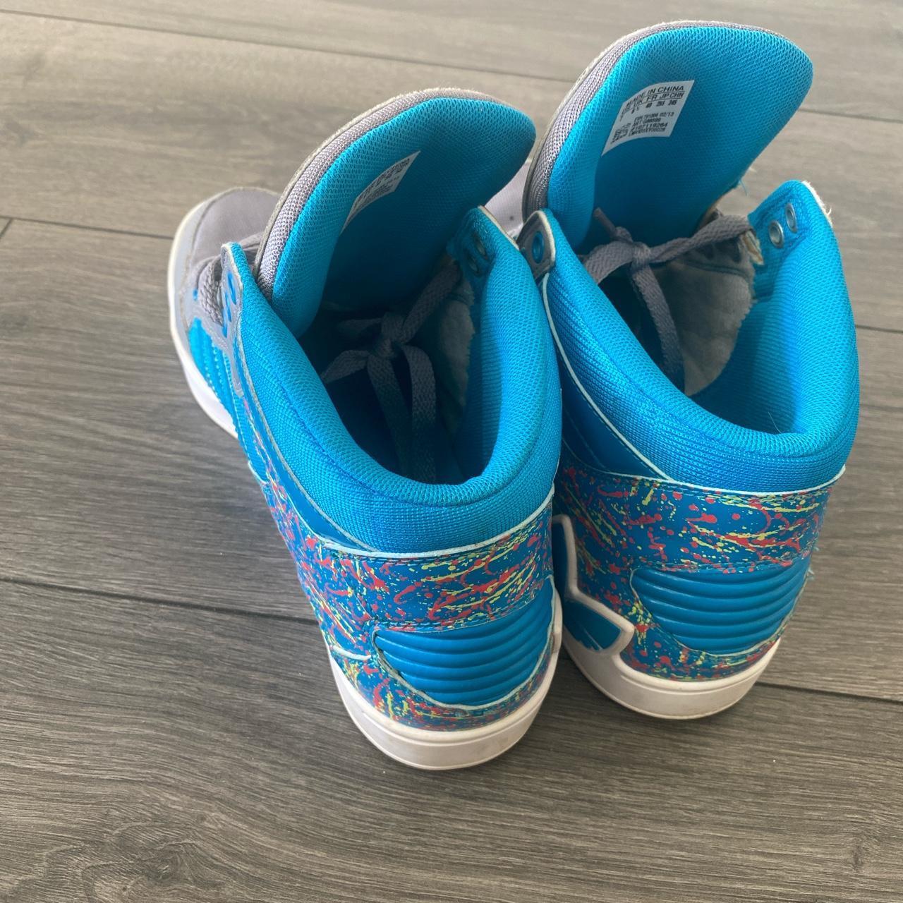 Adidas high top vintage shoes. Like new. #blue | Depop