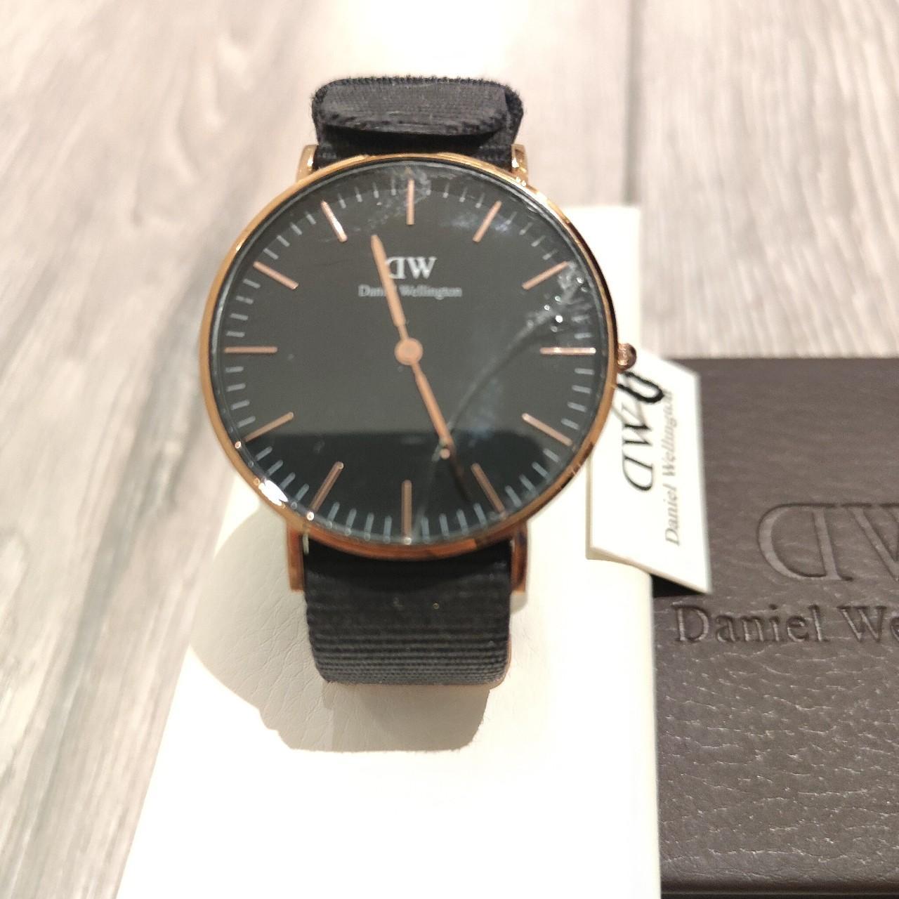 Daniel Wellington watch navy blue and rose... Depop