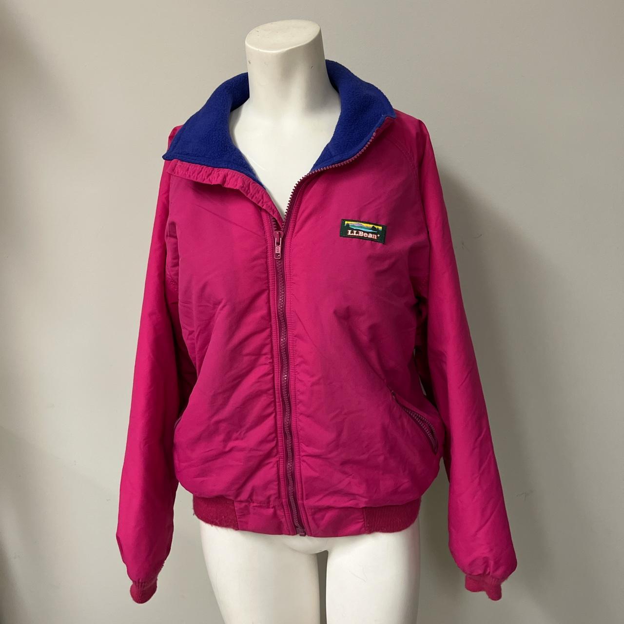 L.L. Bean Ski Coat Vintage 80s warm up jacket. Pink... - Depop