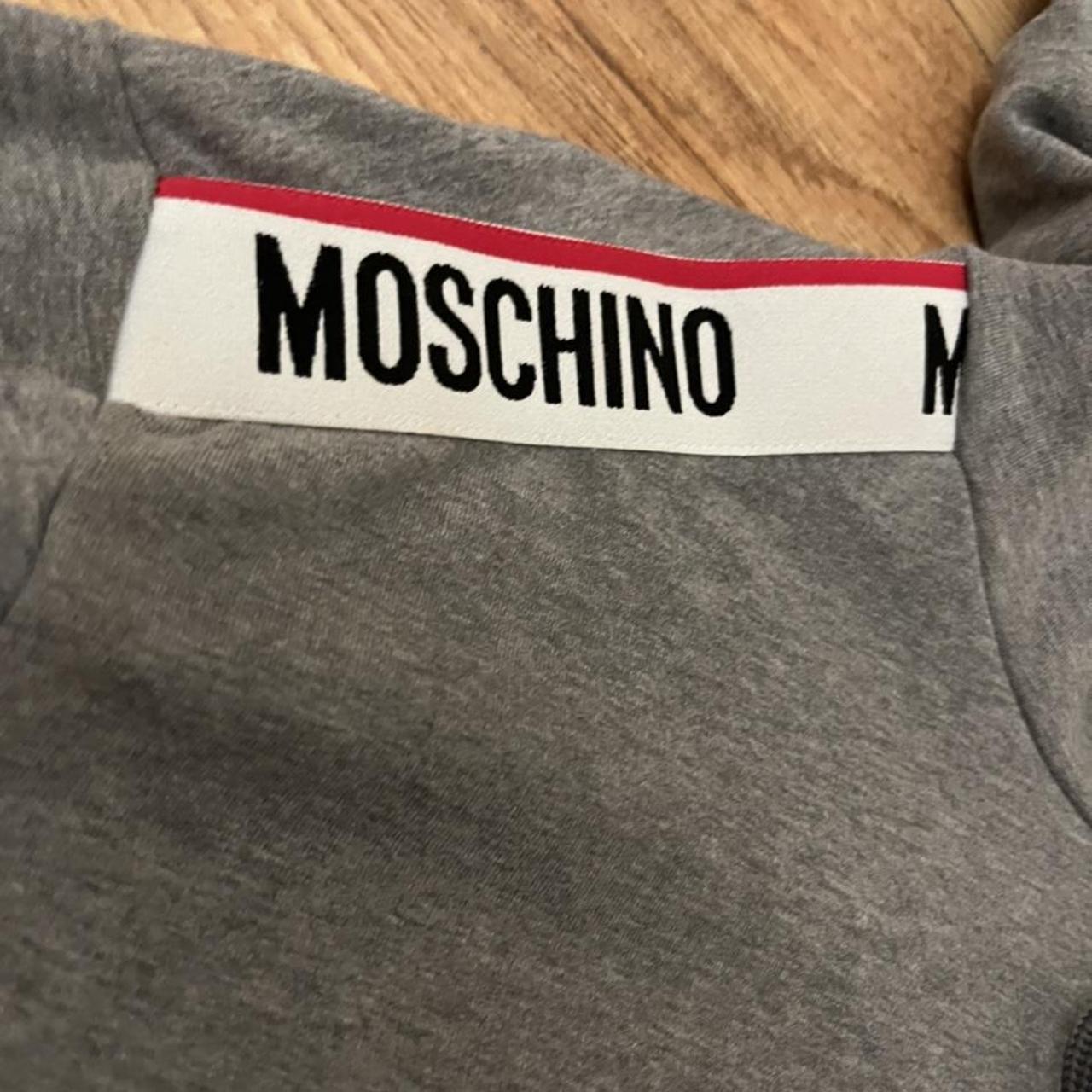 Moschino Men's Grey Hoodie | Depop