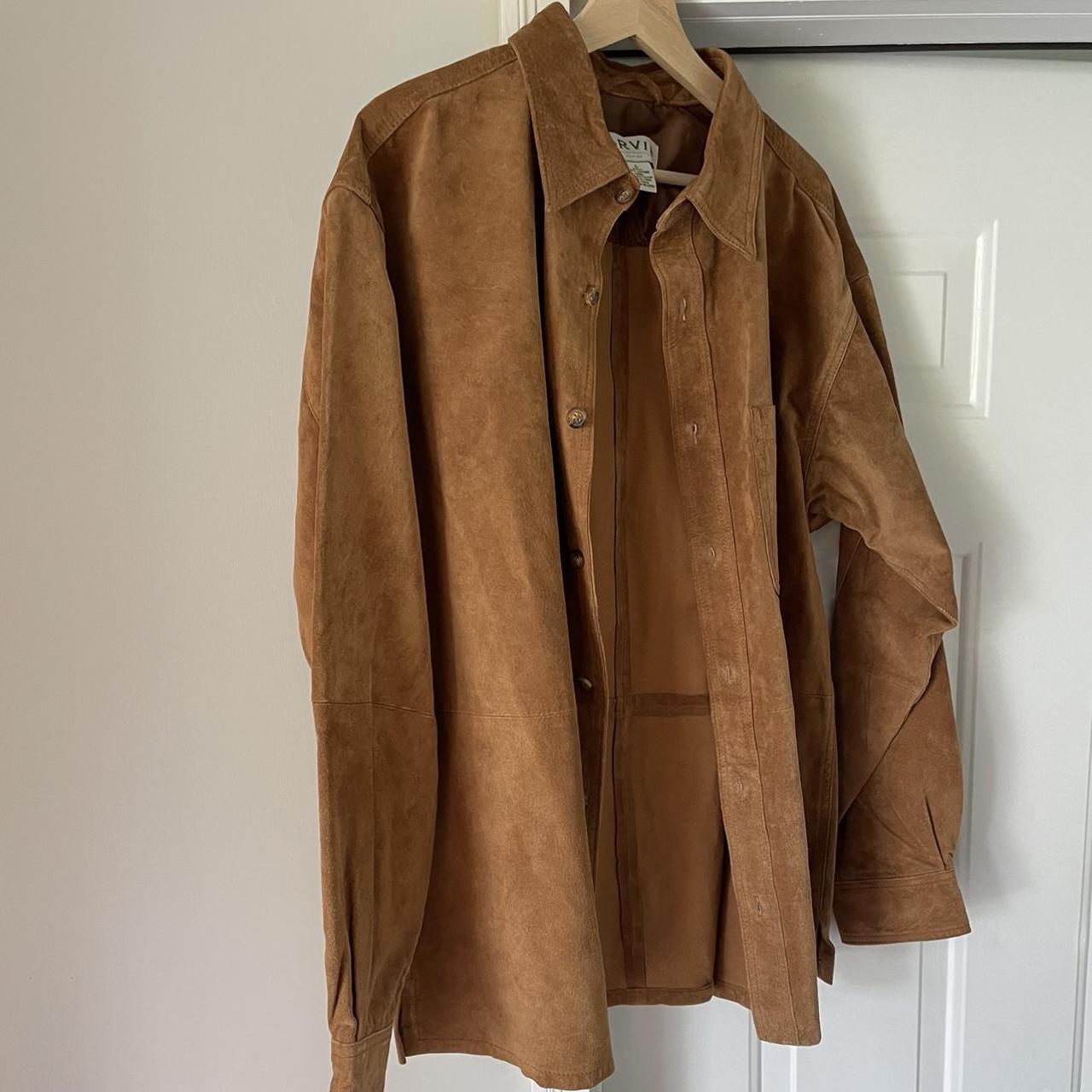 Vintage Orvis Leather Coat / Jacket Size: Mens... - Depop