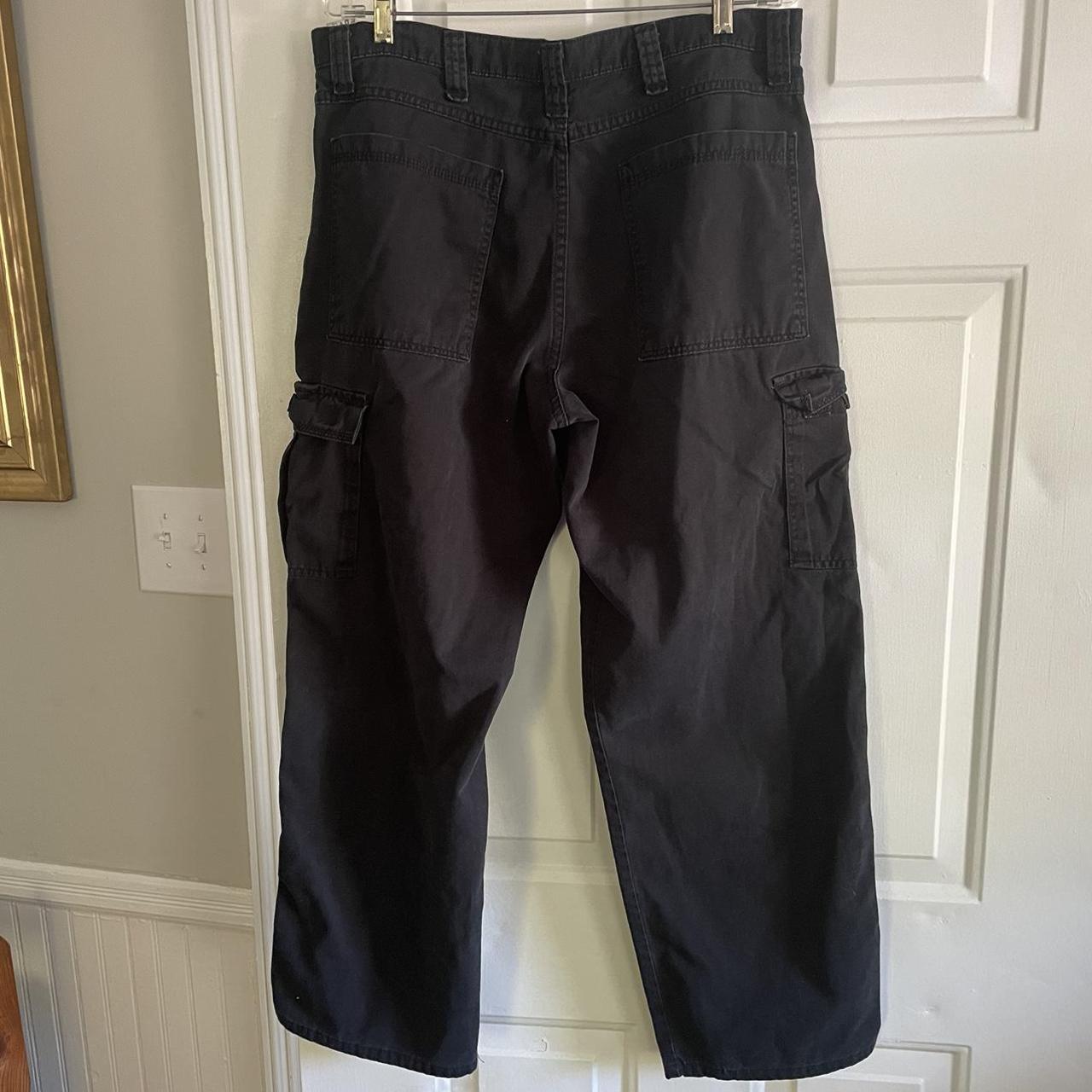 Black Wrangler Cargo Pants with pockets on each... - Depop