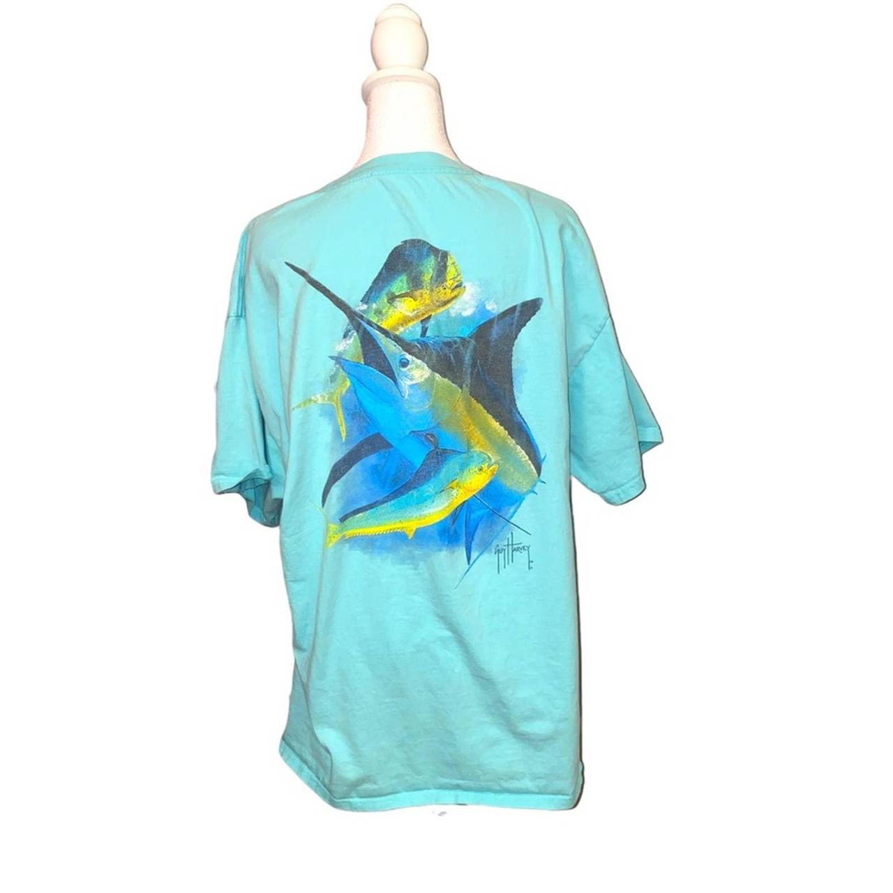 Guy Harvey Women's Blue and Green Blouse