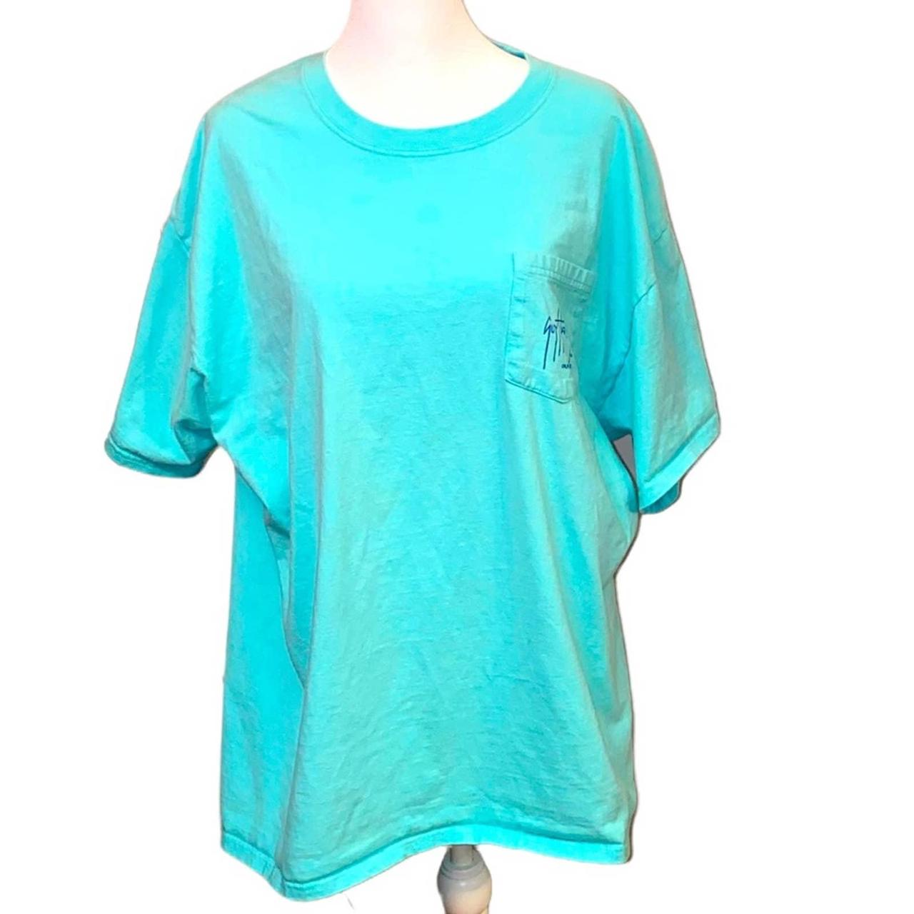 Guy Harvey Women's Blue and Green Blouse (2)