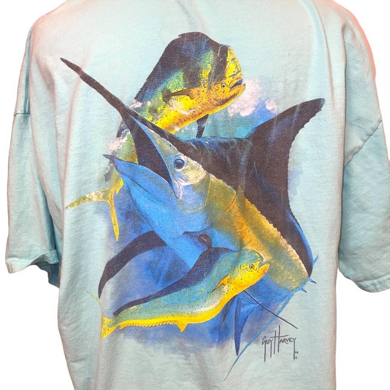 Guy Harvey Women's Blue and Green Blouse (3)