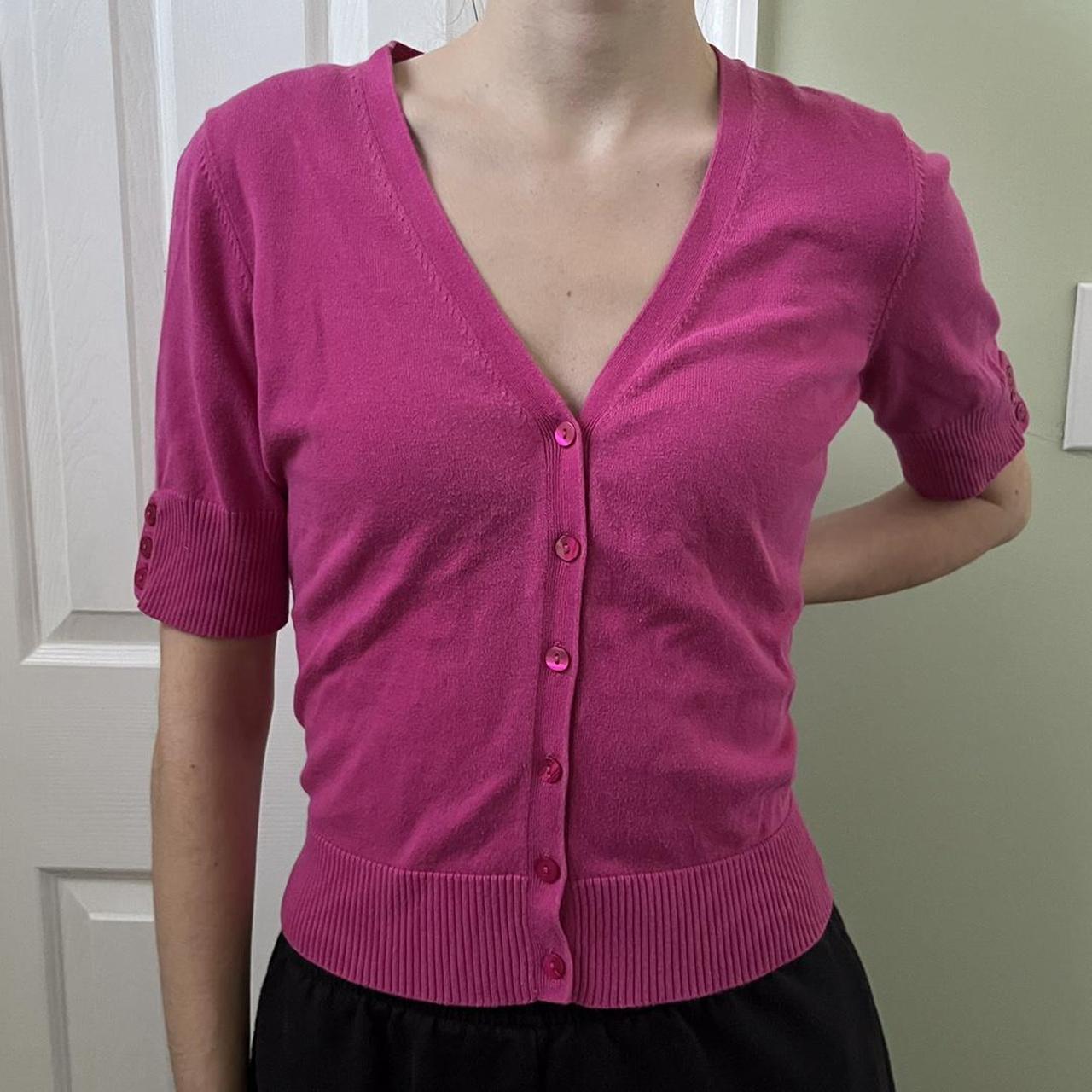 Ann taylor short sleeve on sale cardigan