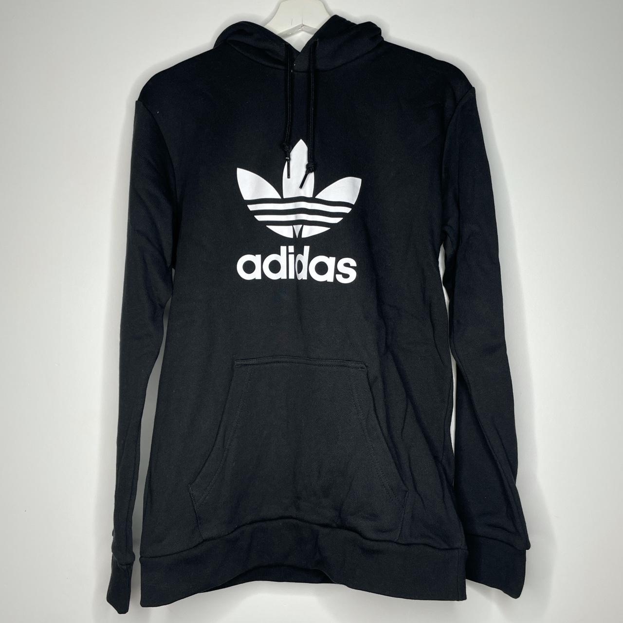 Black Adidas Logo Hoodie Men’s Small Free Shipping... - Depop