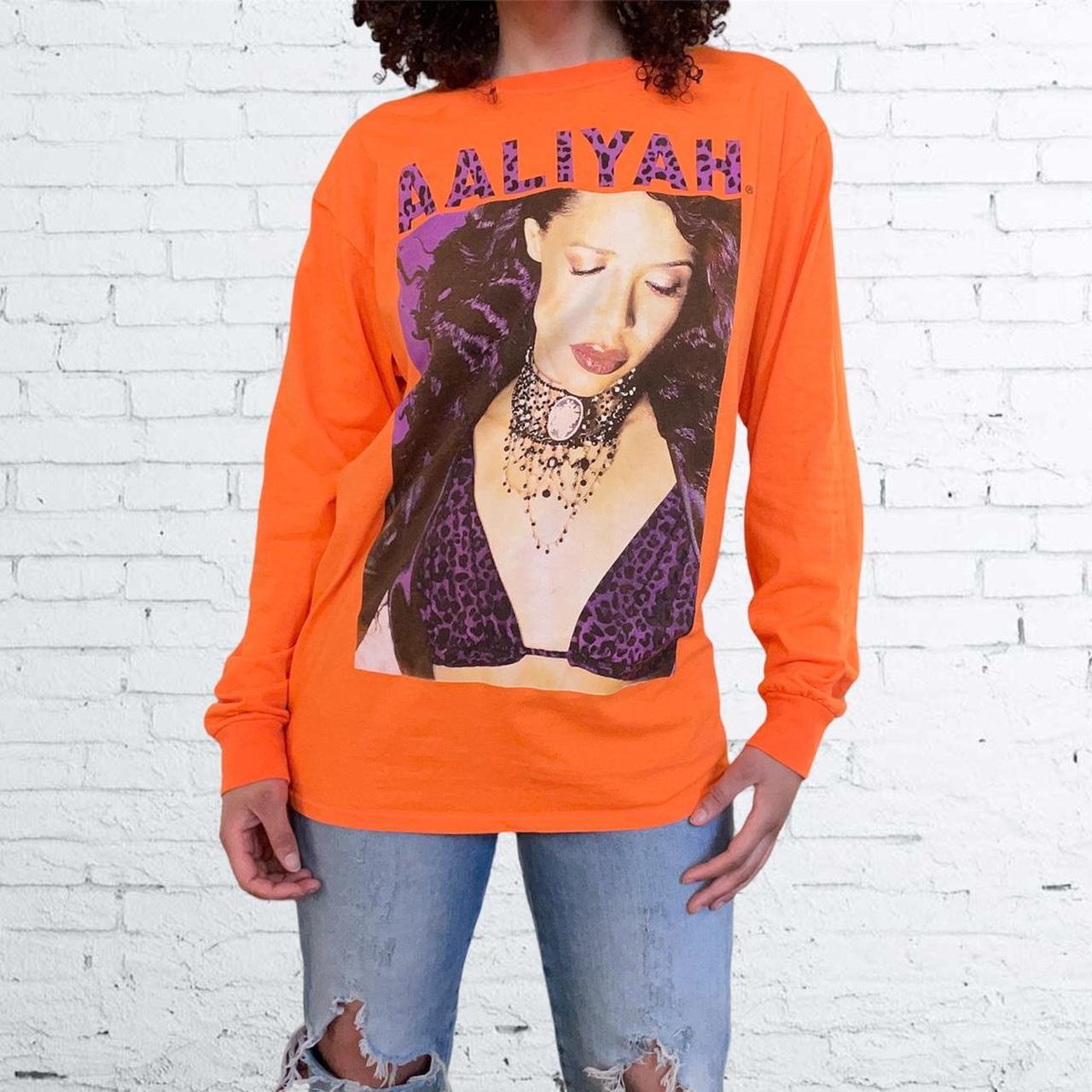 Orange aaliyah hot sale shirt