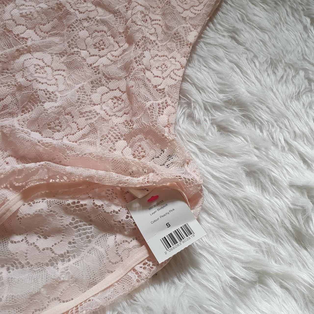 Cotton in body pastel pink bodysuit Size small I... - Depop