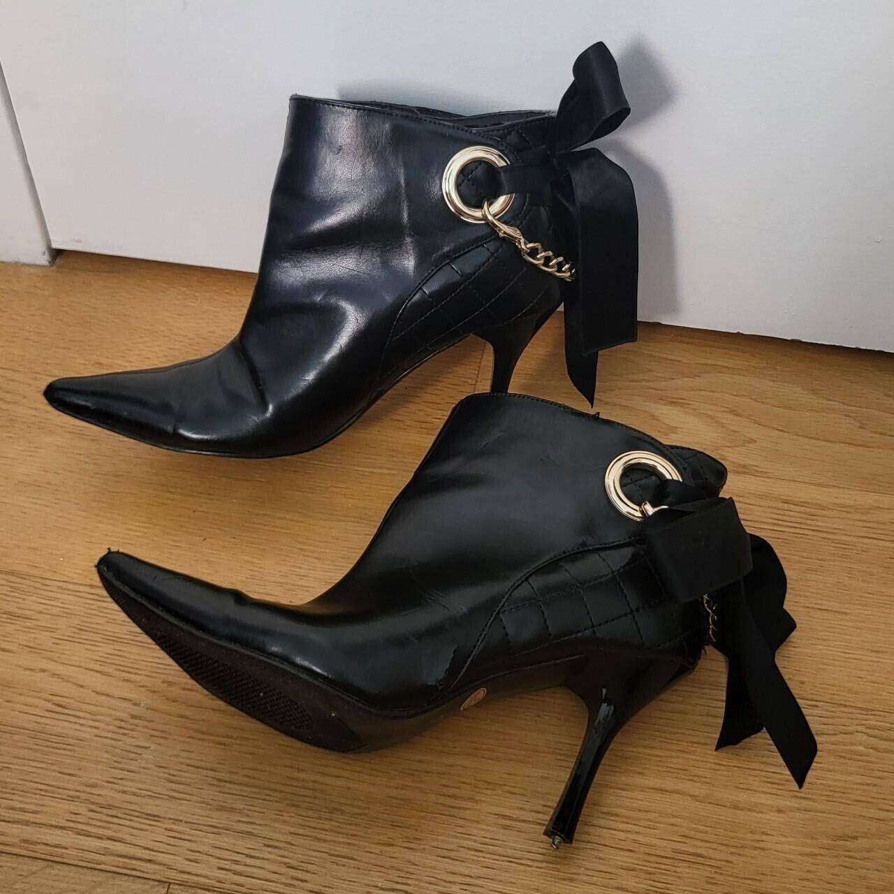 Vintage ma*rs gyaru brand booties with the most... - Depop