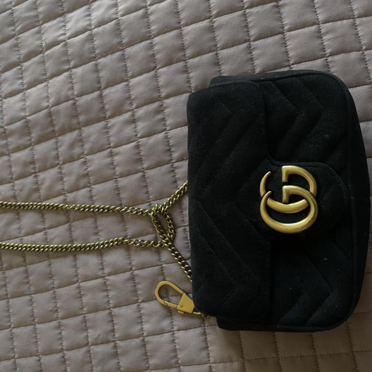 Gucci velvet black on sale bag