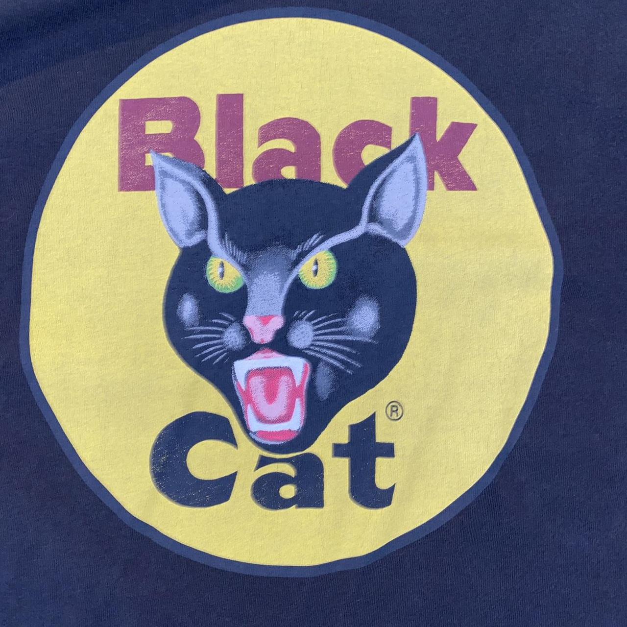 BLACK BLACK CAT FIREWORKS SHIRT 🐈‍⬛ Size M from Lucky... - Depop