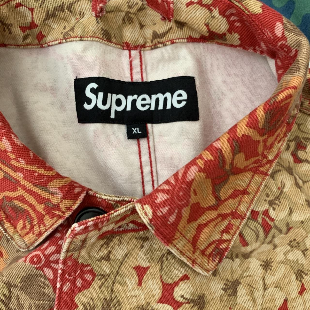 Supreme washed work hot sale trench coat floral