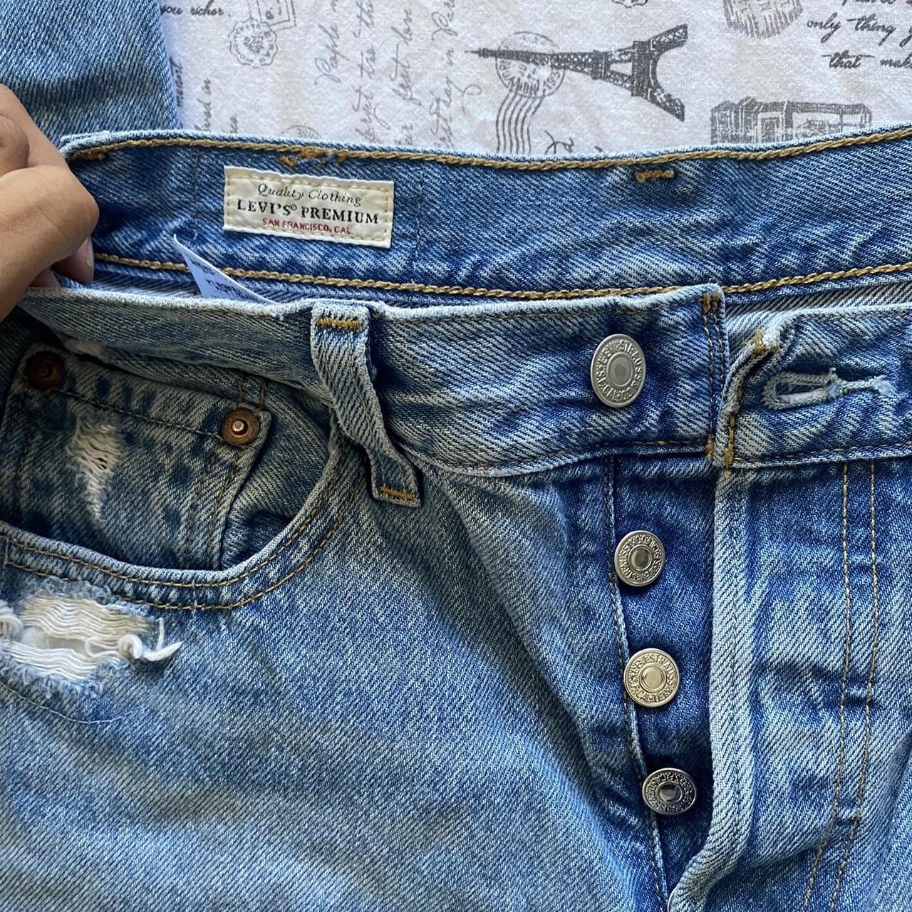 levi’s premium vintage ripped high waisted jeans 501... - Depop