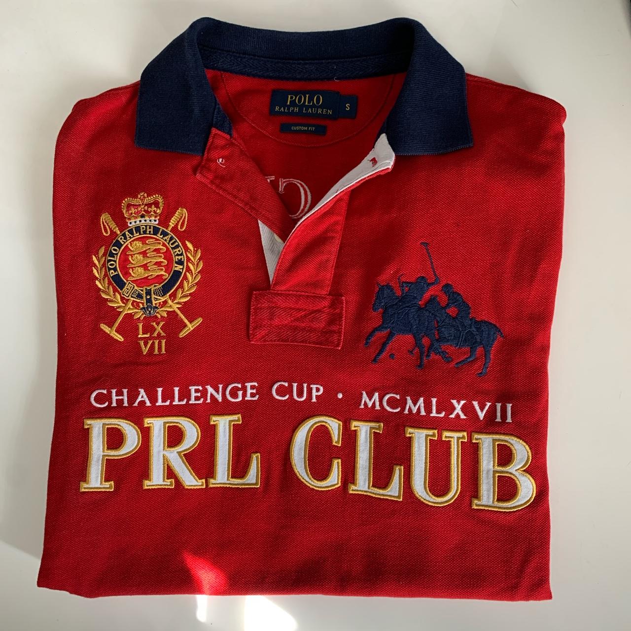 Vintage Ralph Lauren polo! Red shirt with PRL CLUB... - Depop