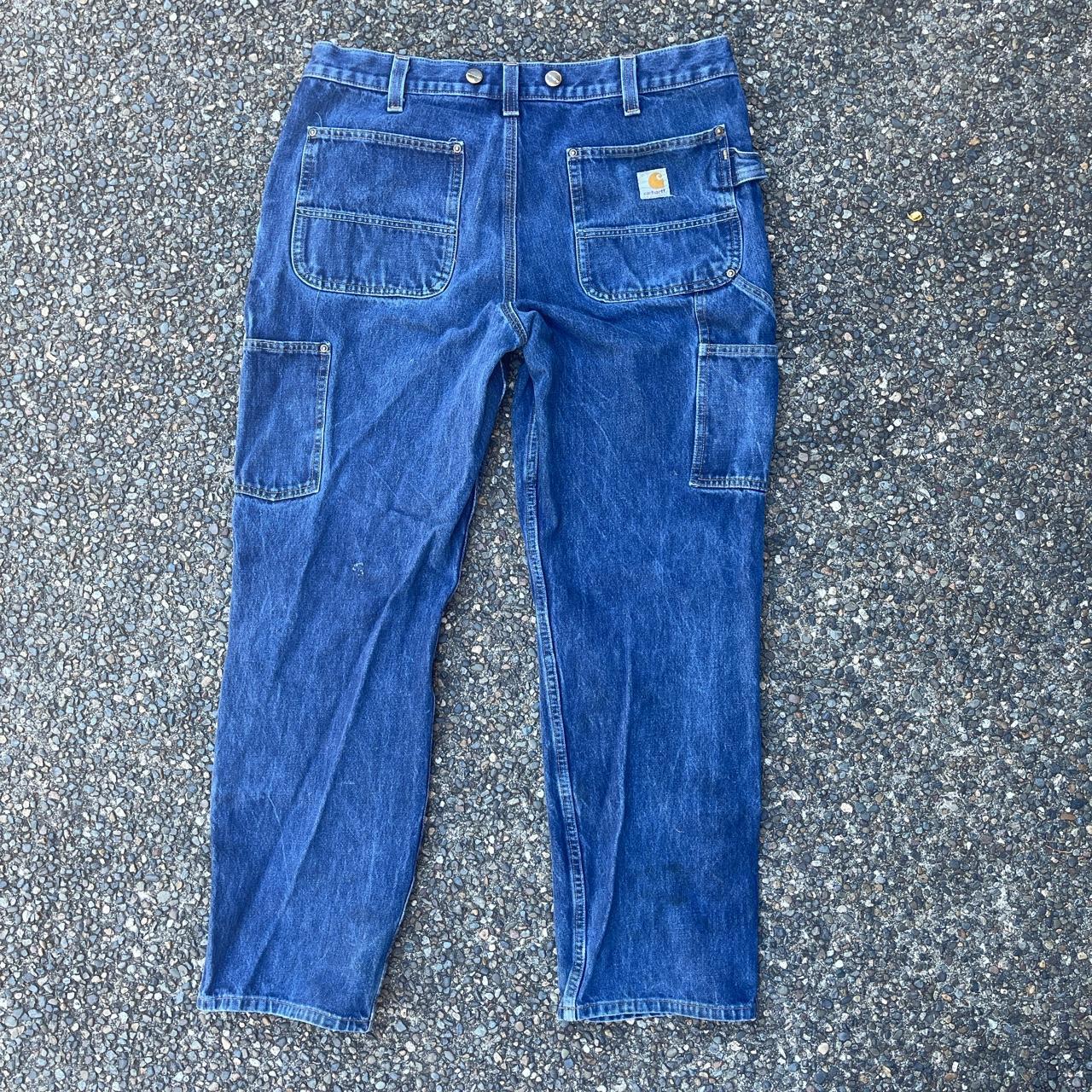 Carhartt Double Knee Denim Rugged Work Pants 👖 Size... Depop