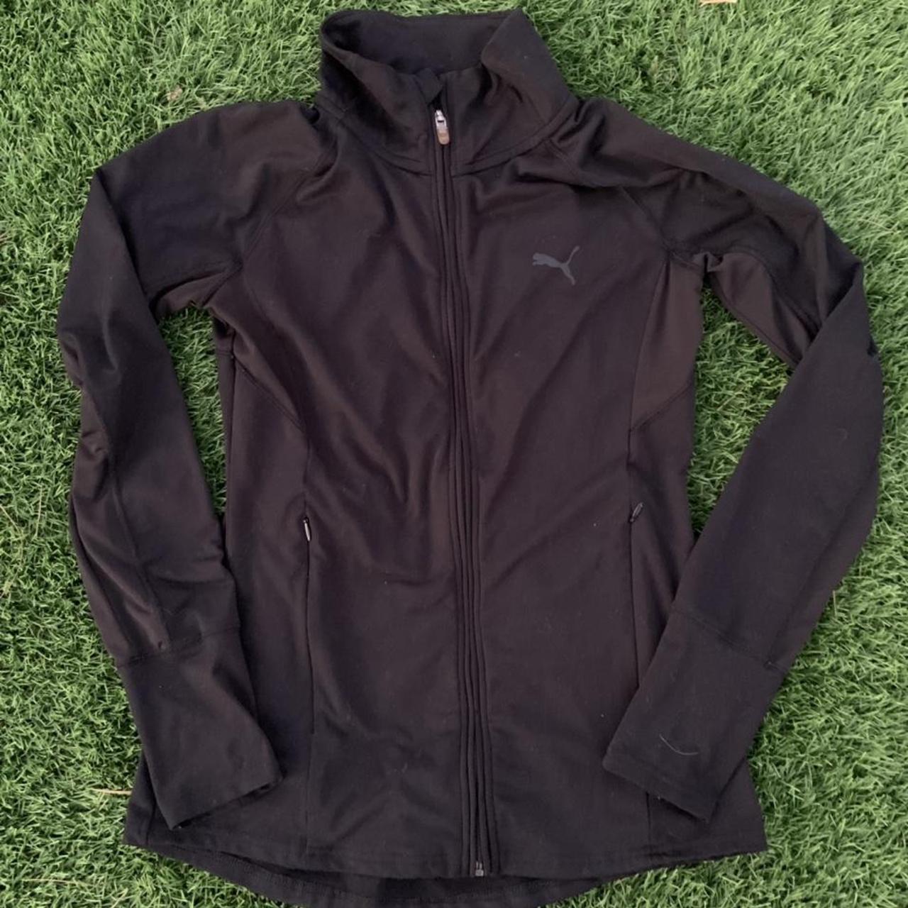 puma workout jacket on the thinner size black... Depop