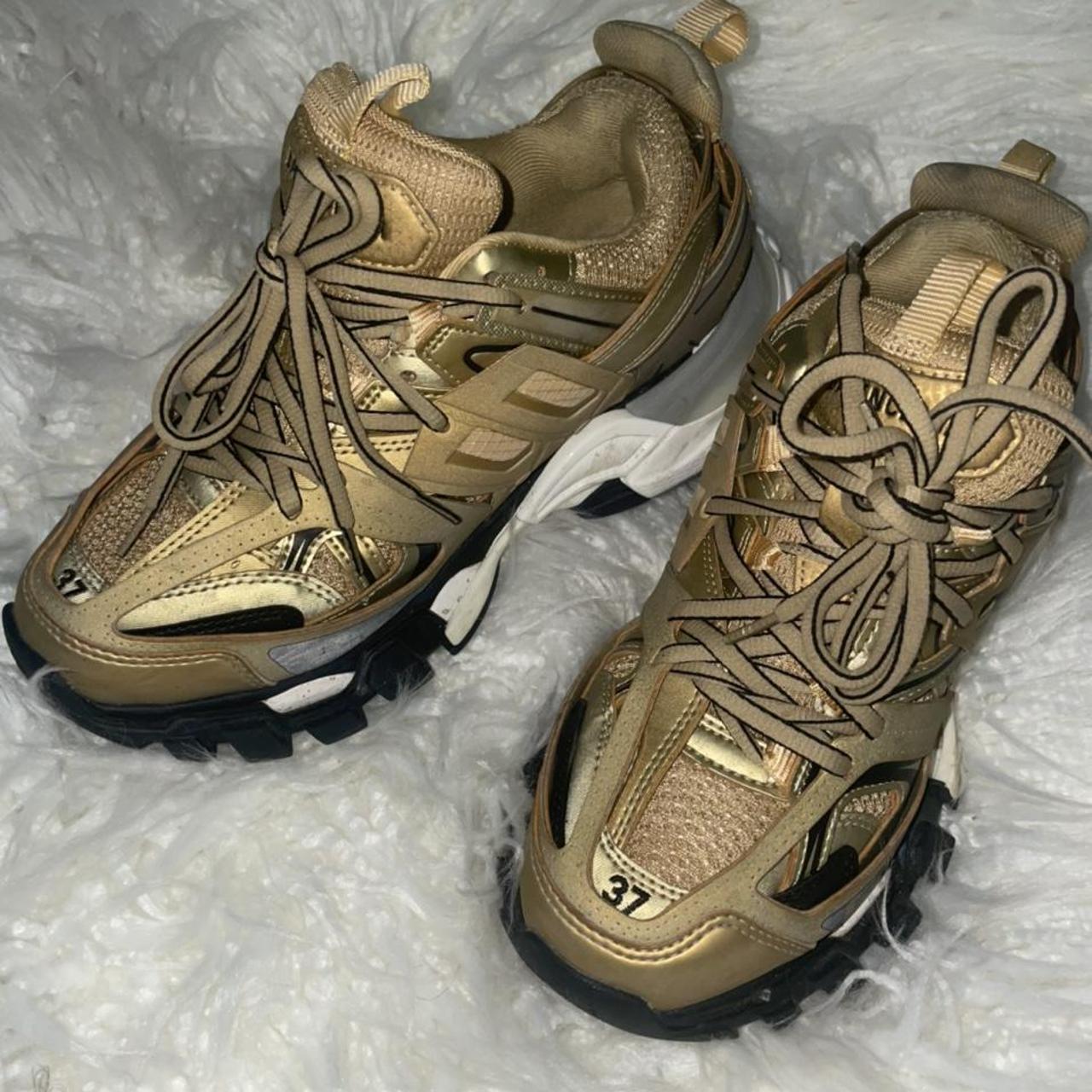 balenciaga high top womens gold