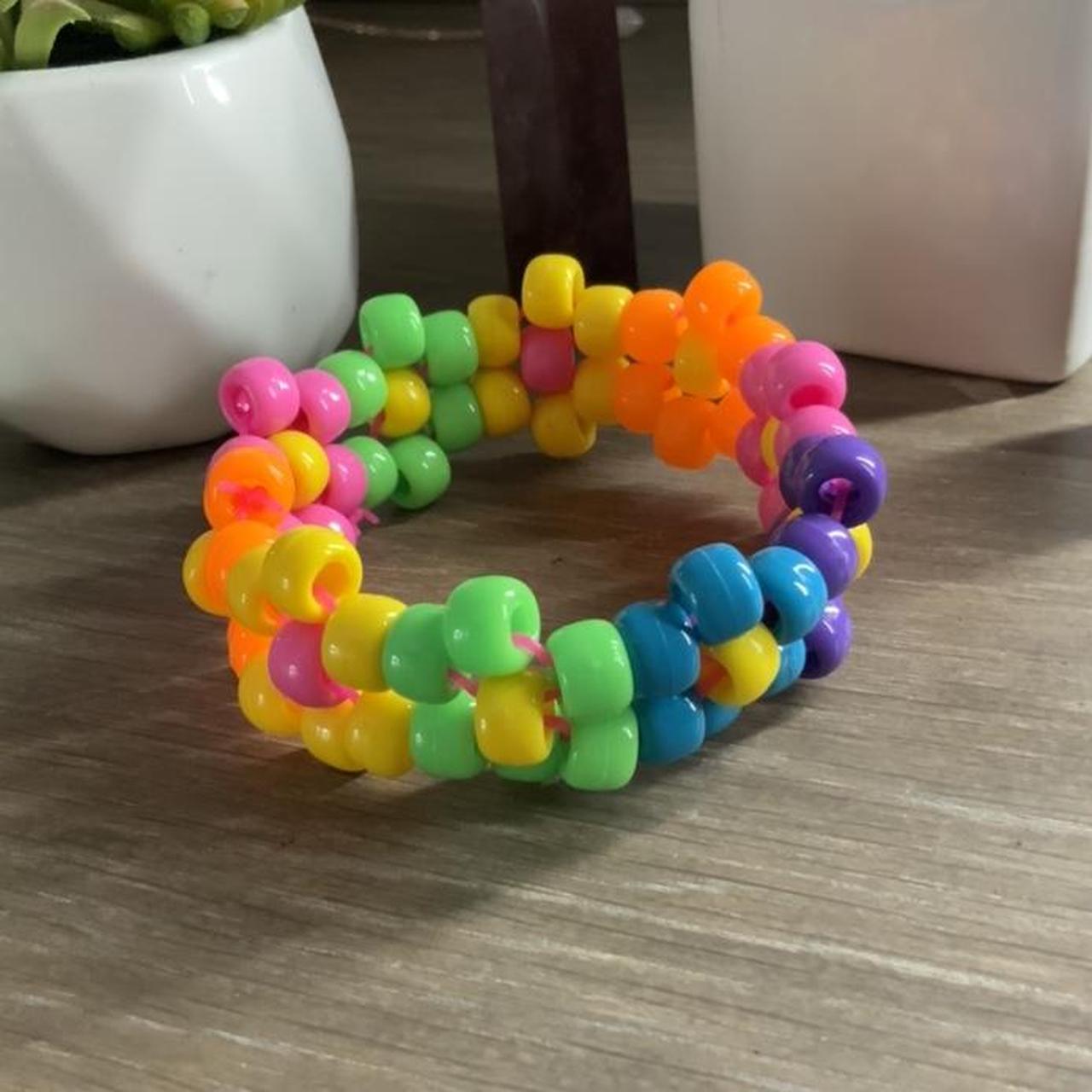 Kandi flower cuff with the option of customizing the... - Depop