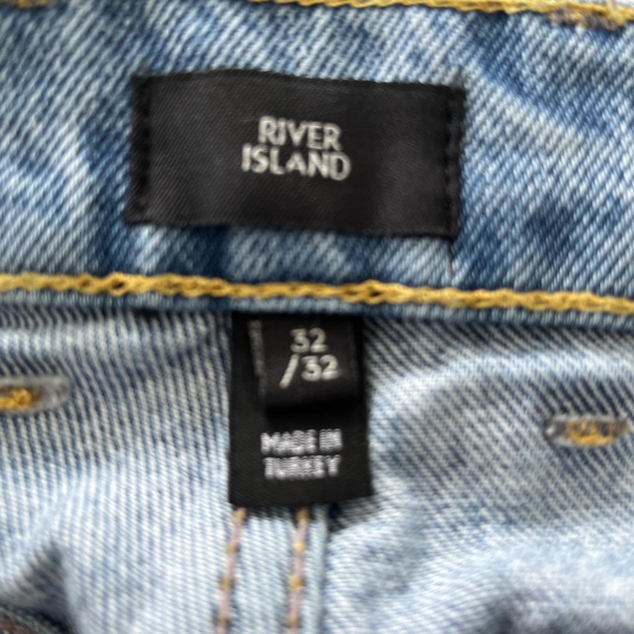 River Island Men's Blue and White Jeans (3)